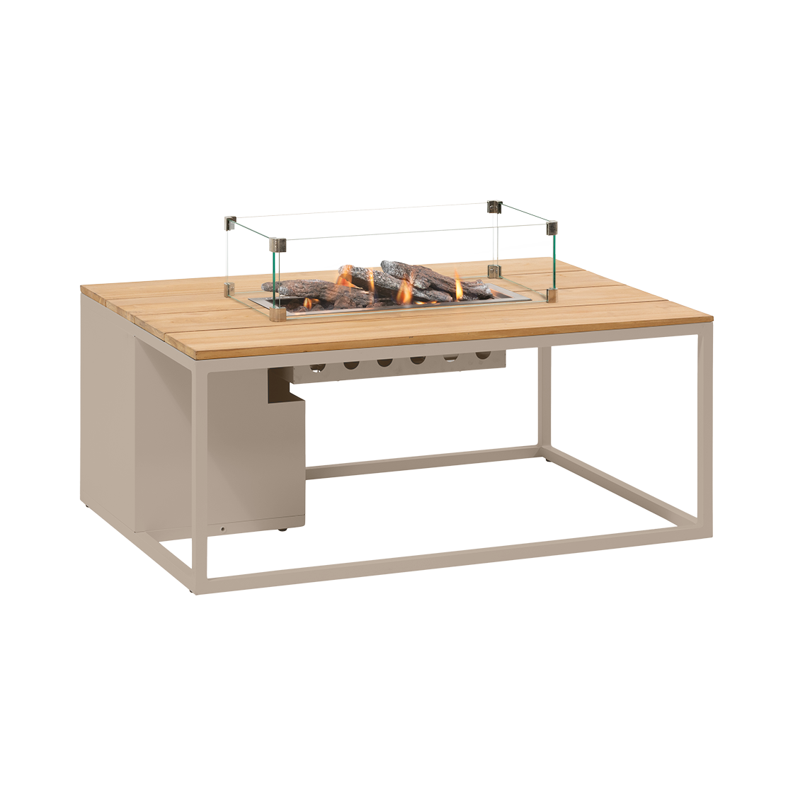 Cosi Firetable Cosiloft 120 Sandy Beige / Teak