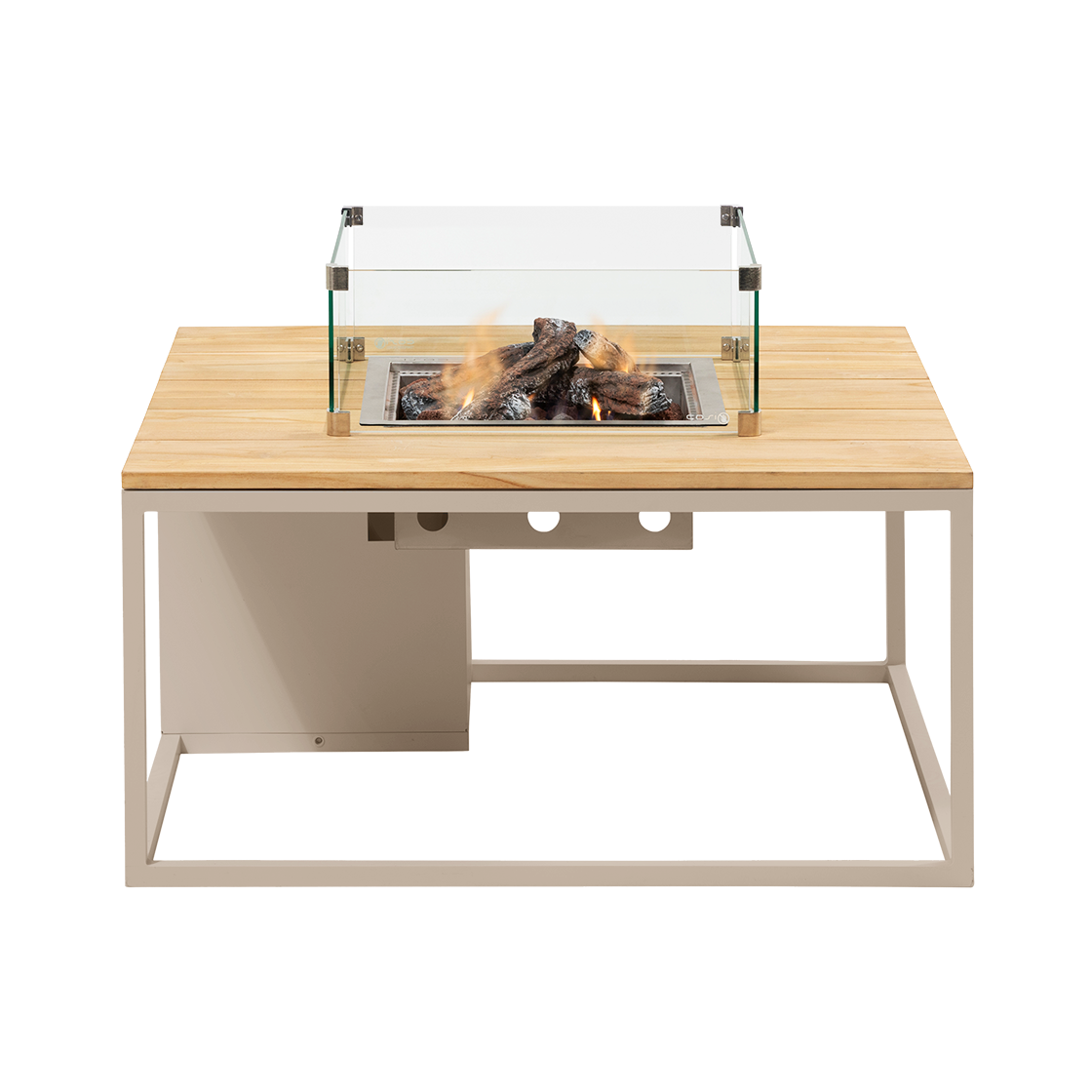Cosi Firetable Cosiloft 100 Sandy Beige / Teak