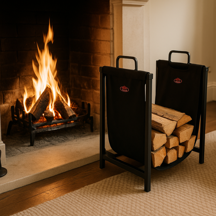 Esschert Fire Log Bag Black with Holder