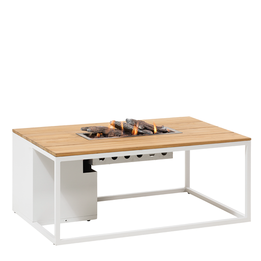 Cosi Firetable Cosiloft 120 White/Teak