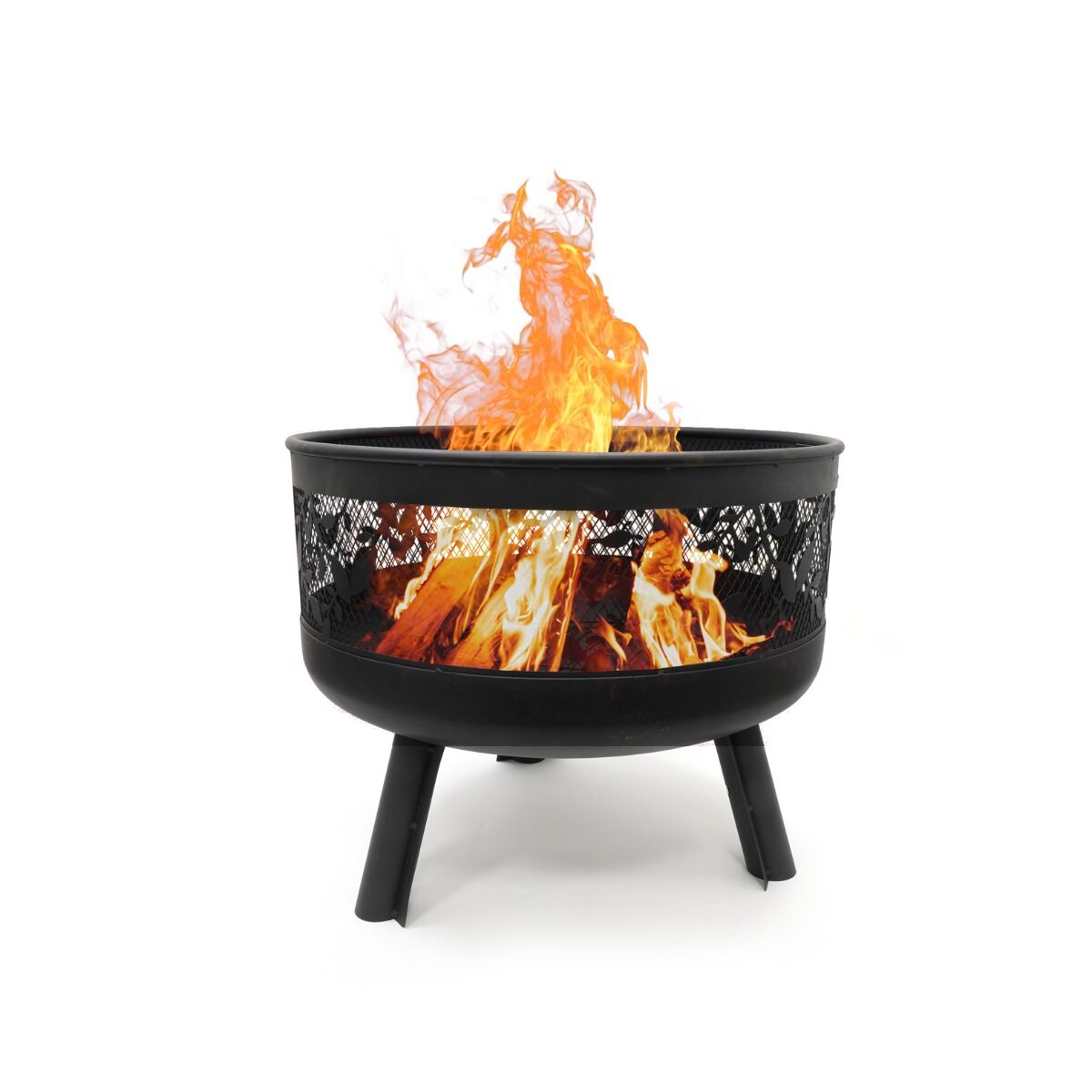 HEAT Firepit Alna with Spark Screen and grill grid