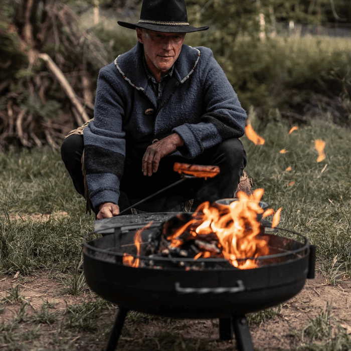 Barebones Cowboy Fire Pit Grill System Small