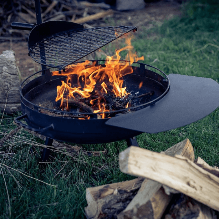 Barebones Cowboy Fire Pit Grill System Small