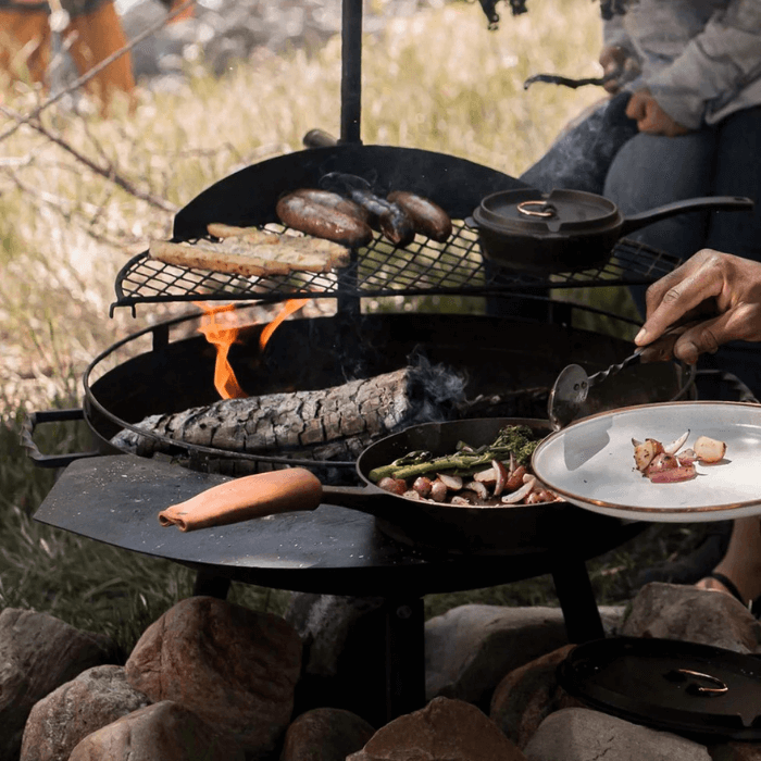 Barebones Cowboy Fire Pit Side Table 30′