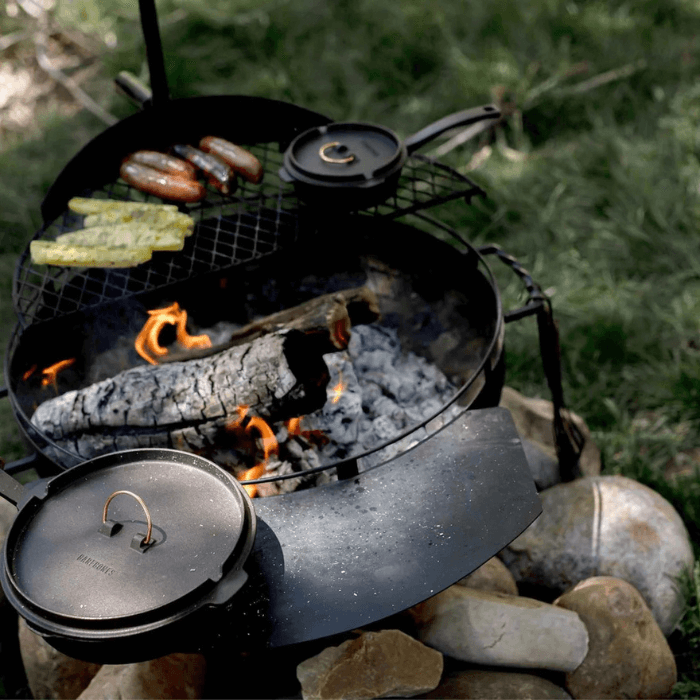 Barebones Cowboy Fire Pit Grill System Side Table 23′
