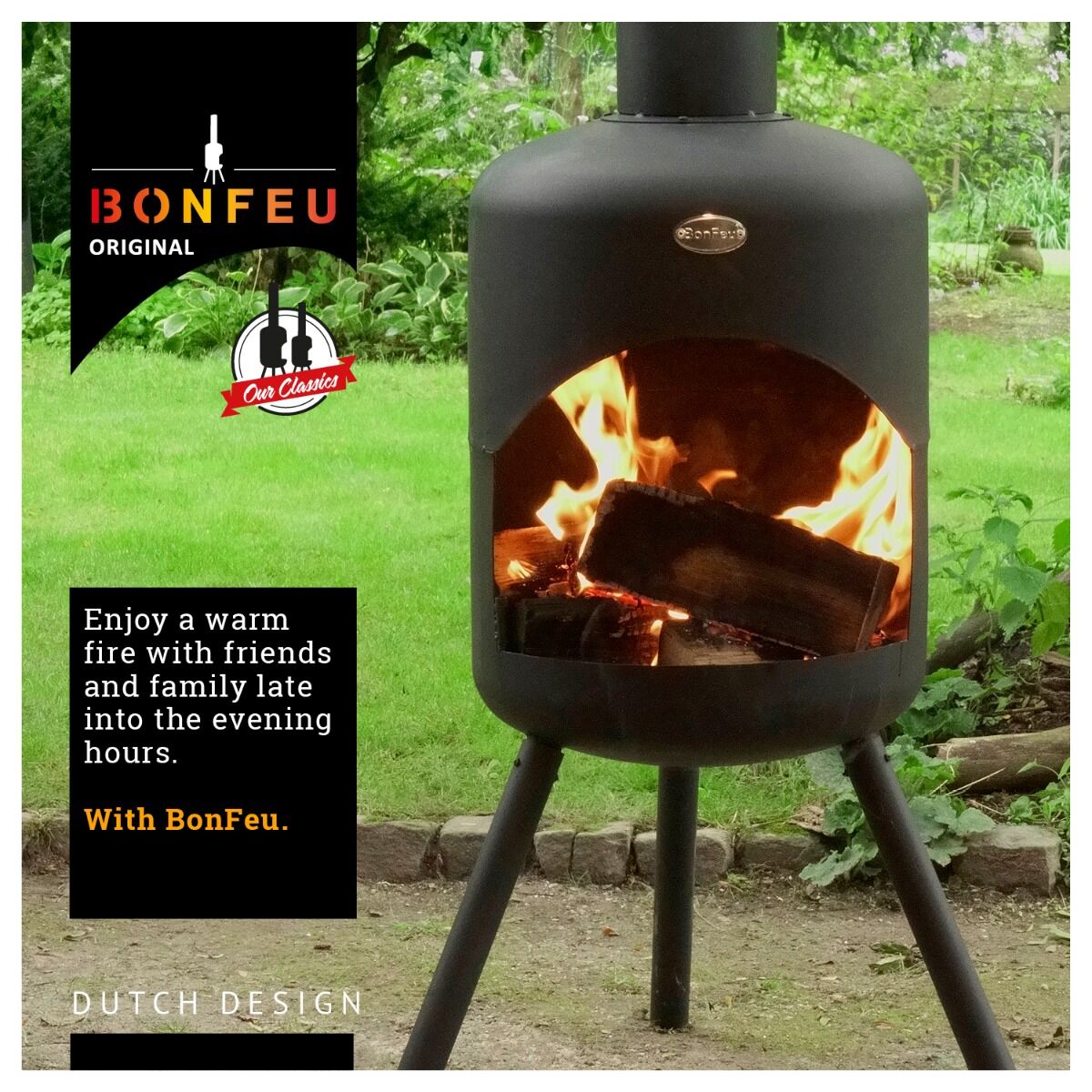 BonFeu BonSelo Black Fireplace
