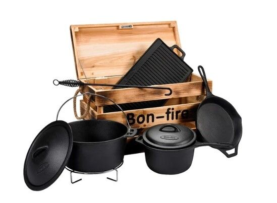 Bon Fire Cast-iron Cooking Set