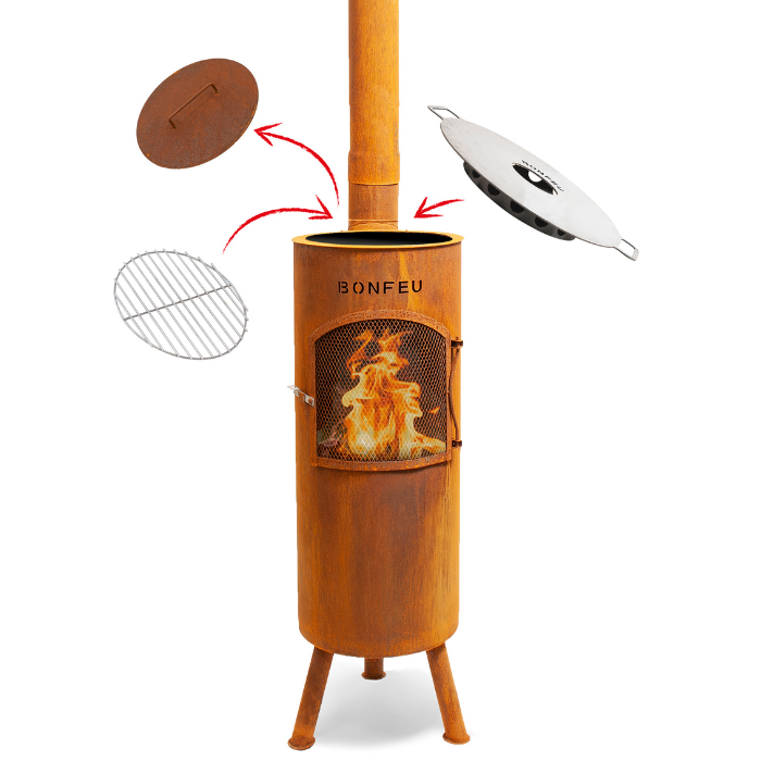 BonFeu BonGiano LP Corten Fireplace