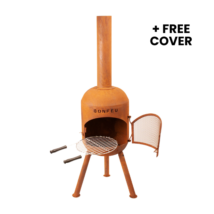 BonFeu BonSolo Rust Fireplace