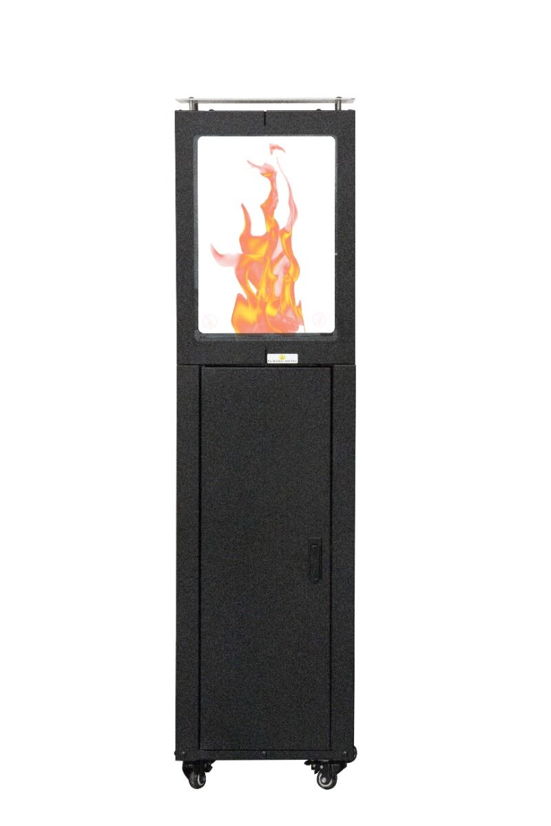 Green Flame Pellet Heater Black