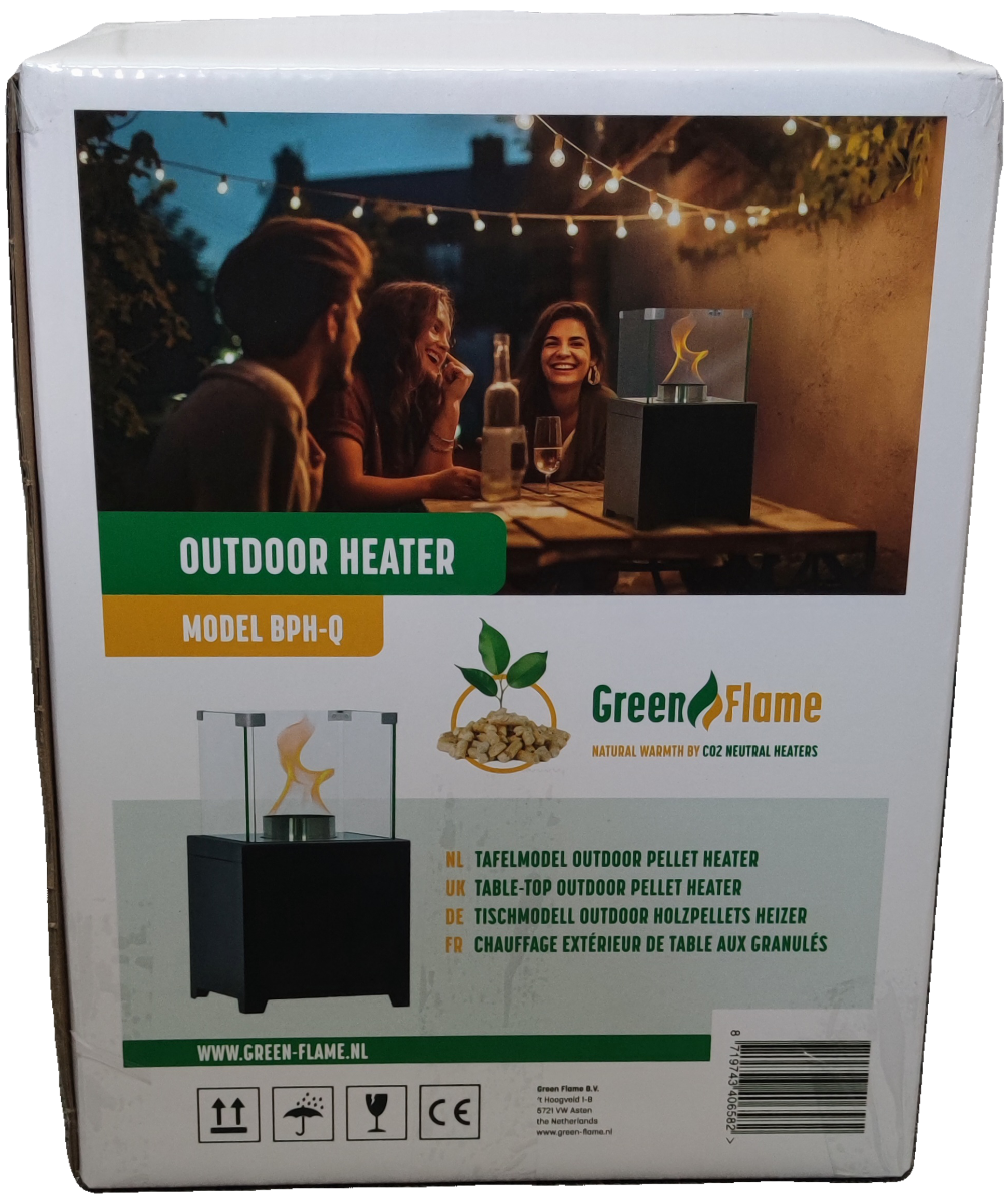 Green Flame Table-top Fireplace Wood Pellets
