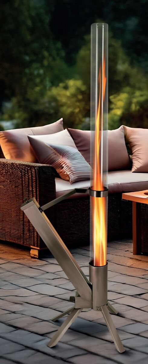 Green Flame Lounge Pellet Heater Stainless Steel