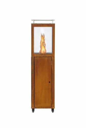 Green Flame Pellet Heater Corten Steel