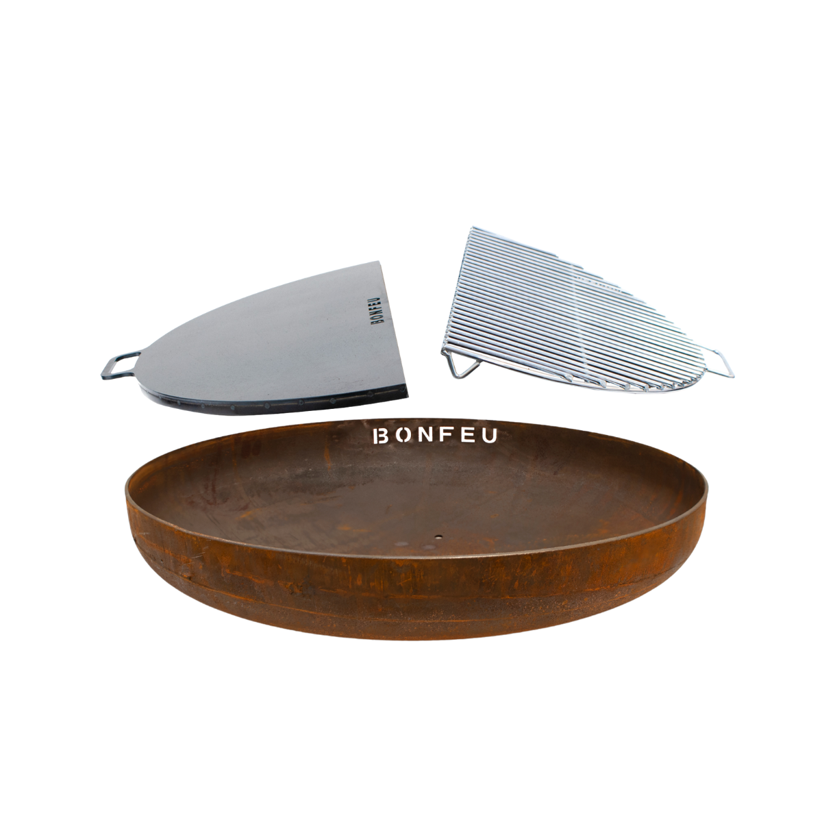 Package deal BonFeu fire bowl 80 + BonPlancha 1/2 80 + BonGrill 1/2 80