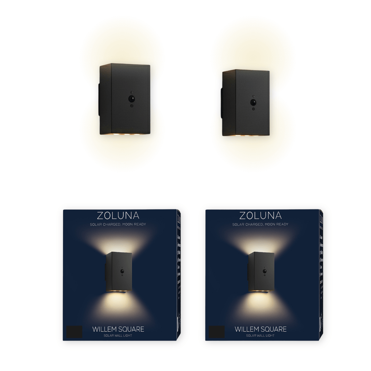 Package deal ZOLUNA 2x wall light Willem square