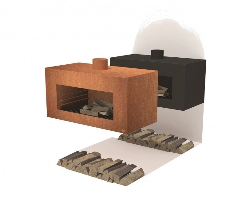 FORNO Fireplace Enok Wall CortenSteel