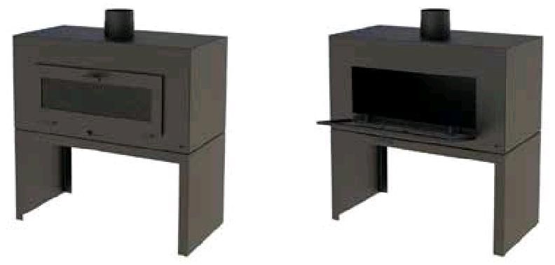 FORNO Fireplace Enok Black