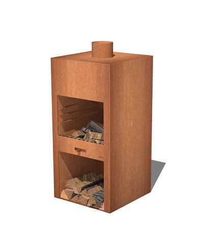 FORNO Fireplace Stig CortenSteel