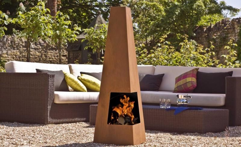 GardenMaxX Chacana Corten Fireplace