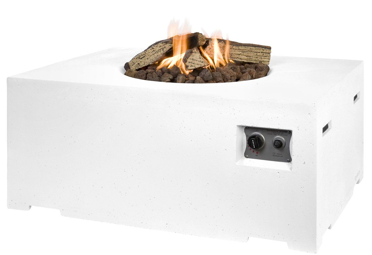 Happy Cocooning Firetable Rectangle White