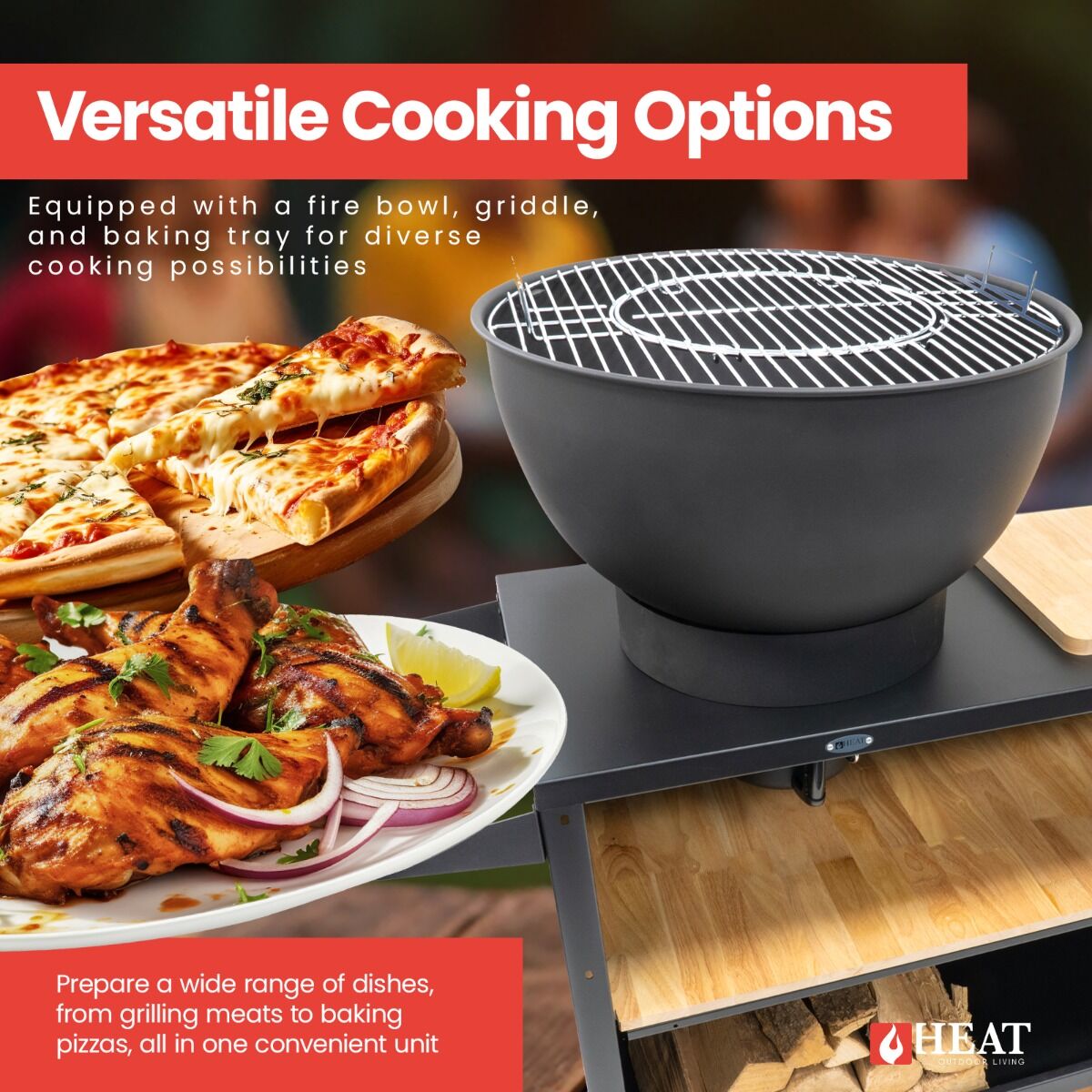 HEAT Trolle Outdoor Kitchen Black