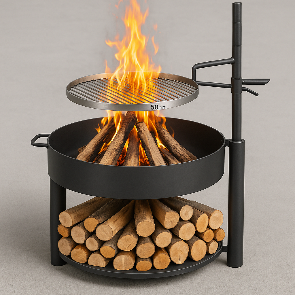 CookKing Firebowl Montana X 60 cm with Mast and Grill Grid 50 cm