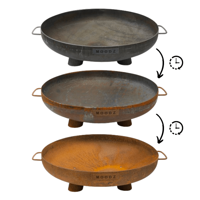 MOODZ Fire bowl Feet & Handle CortenSteel