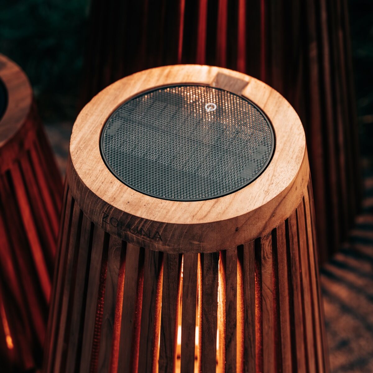 ZOLUNA solar floor lamp Lon L teak