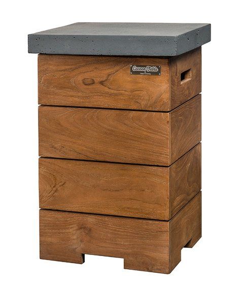 Happy C. Teak Wood Side Table Anthracite