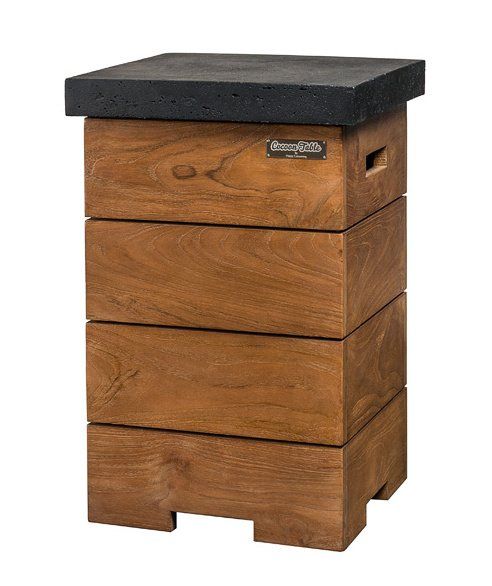 Happy C. Teak Wood Side Table Black