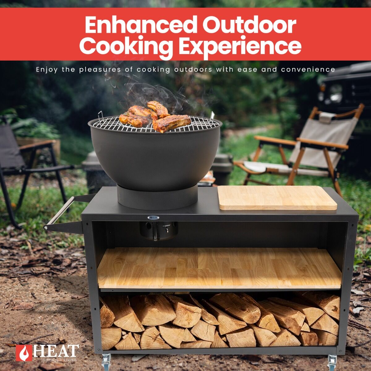 HEAT Trolle Outdoor Kitchen Black