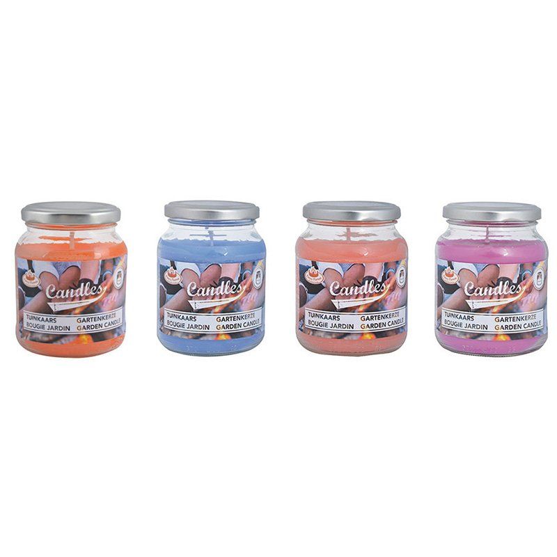 Esschert garden candle in jar (set of 4)