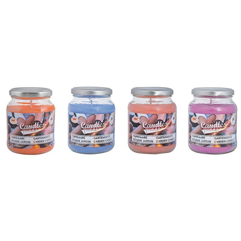 Esschert garden candle in jar (set of 4)