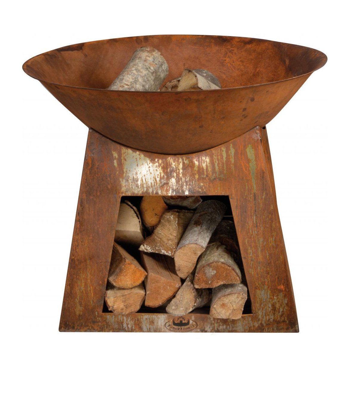 Esschert Fire Bowl with Wood Storage