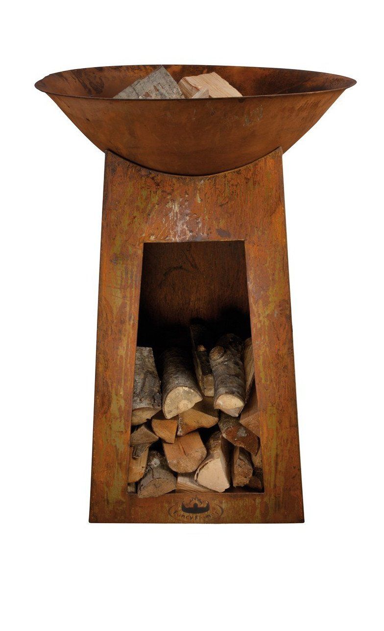 Esschert Fire Bowl with wood storage (H 112 cm)