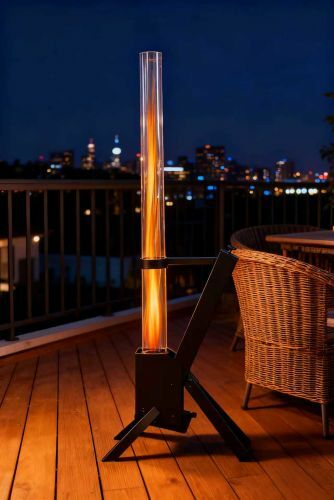 Green Flame Lounge Pellet Heater Black