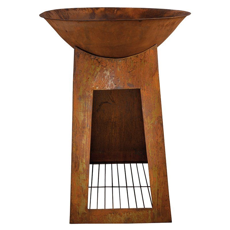 Esschert Fire Bowl with wood storage (H 112 cm)