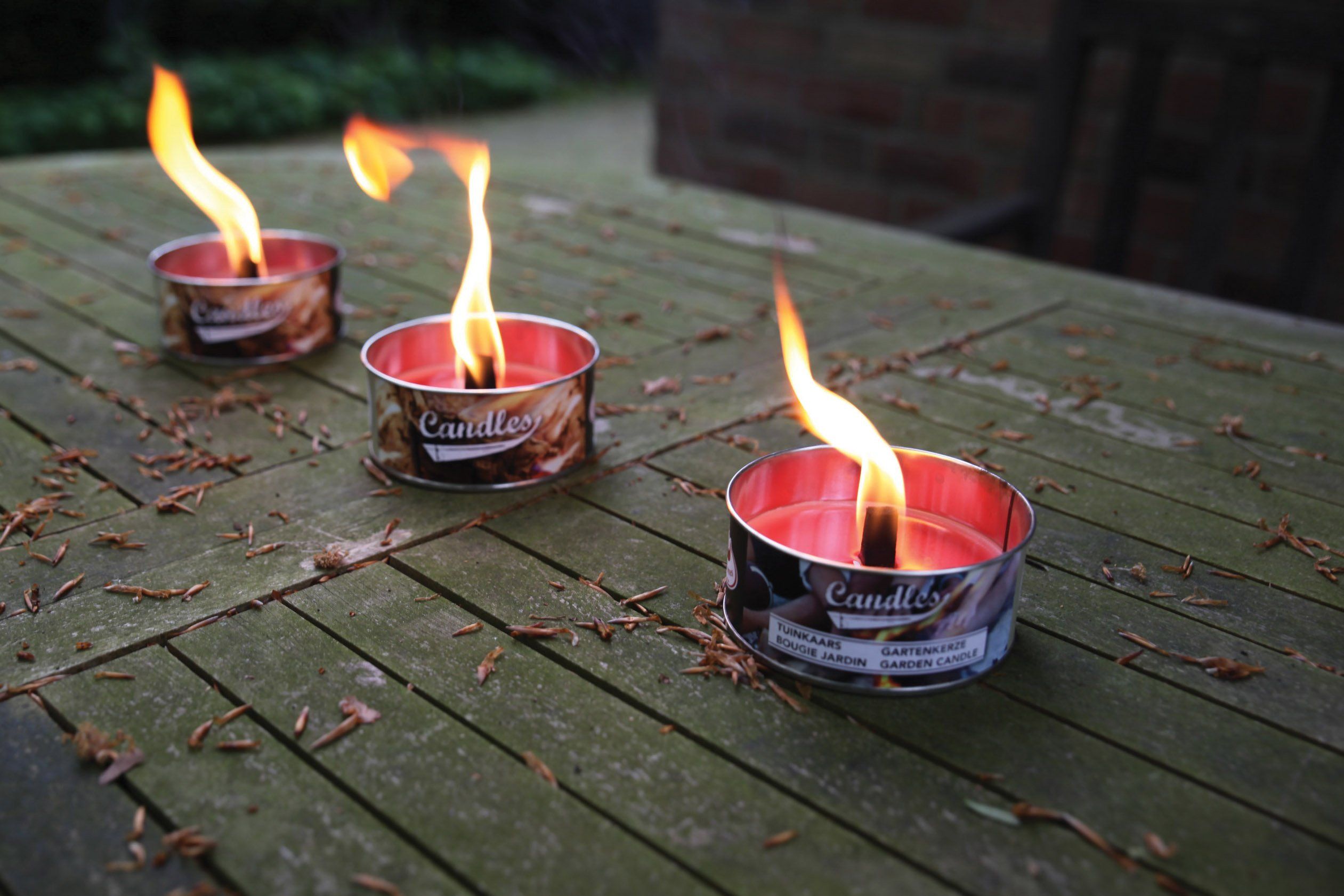 Esschert garden candle in tin M (set of 4)