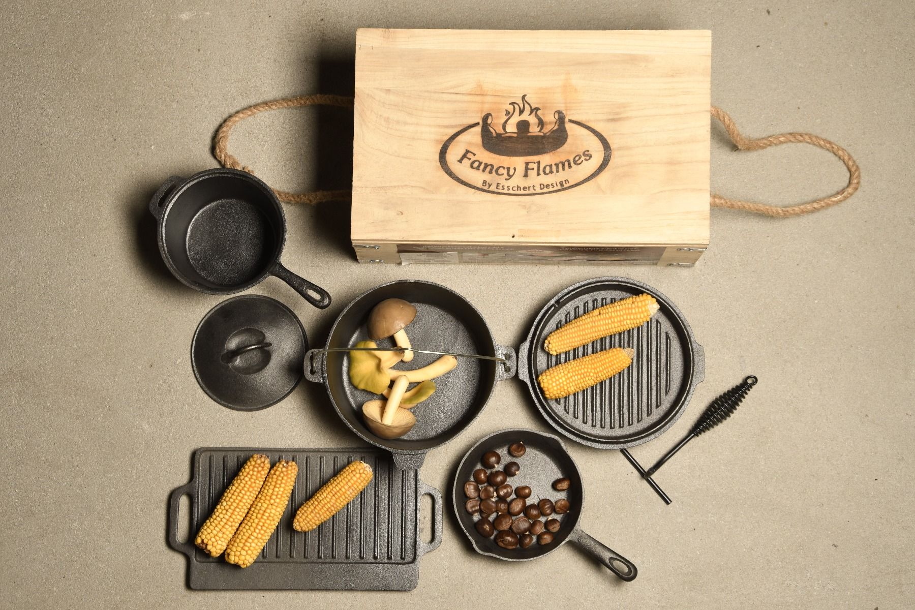Esschert Campfire Cooking Set (7-piece)