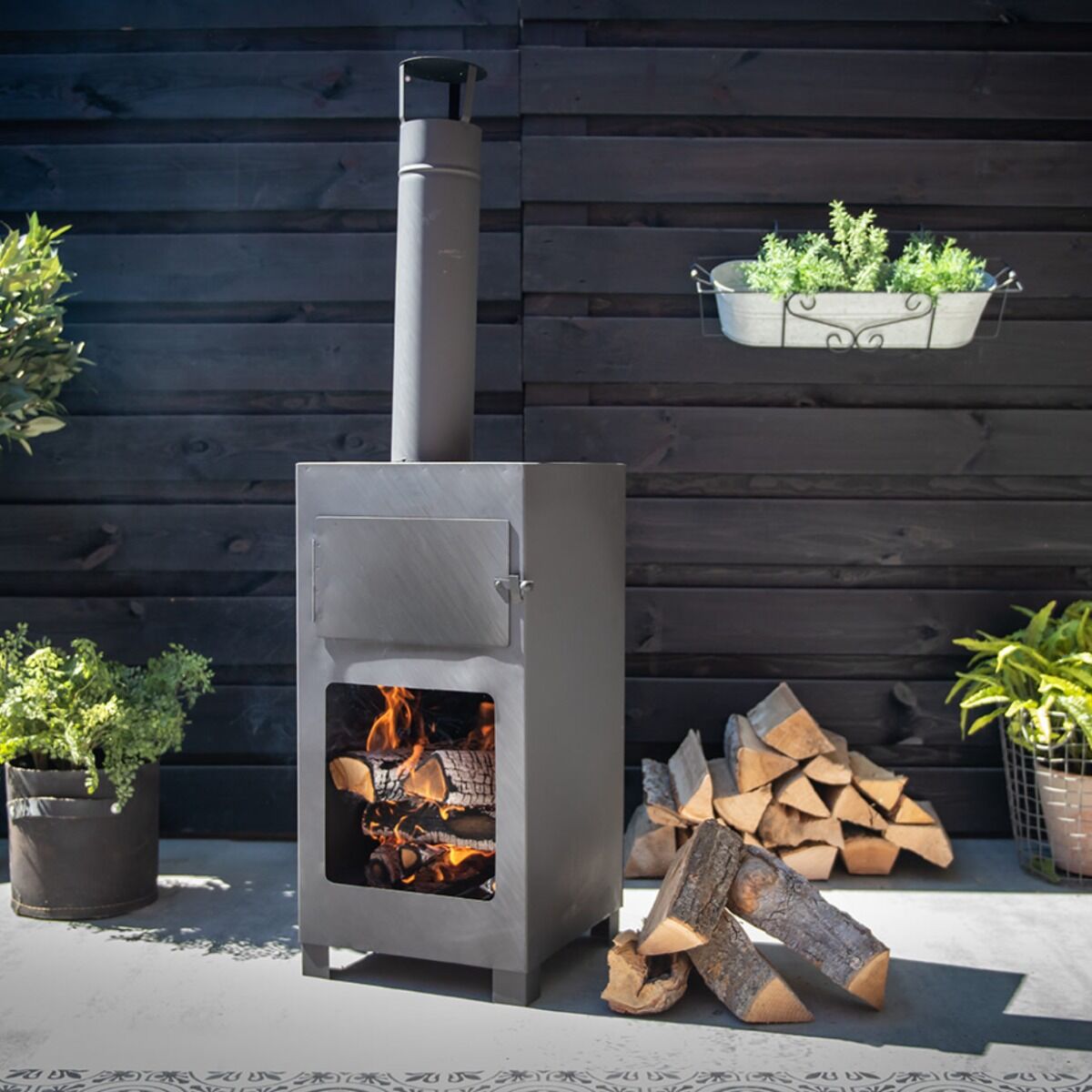 Esschert Terrace Stove + Pizza Oven Black