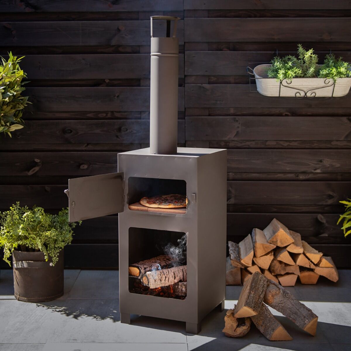 Esschert Terrace Stove + Pizza Oven Black