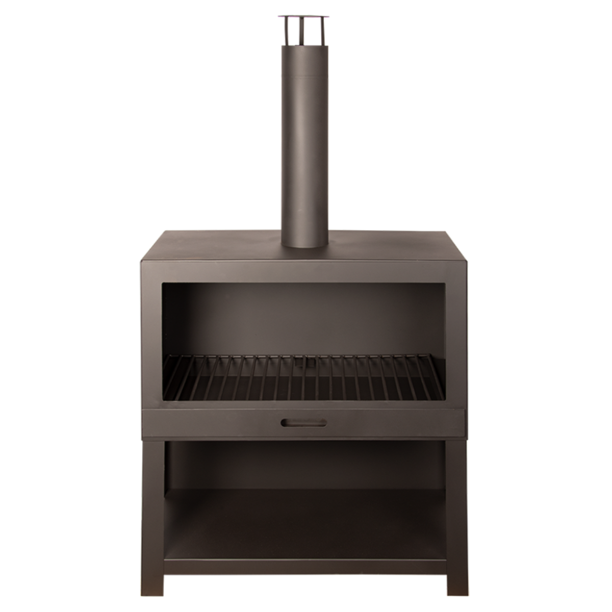 Esschert Terrace Stove + Wood Storage Black L