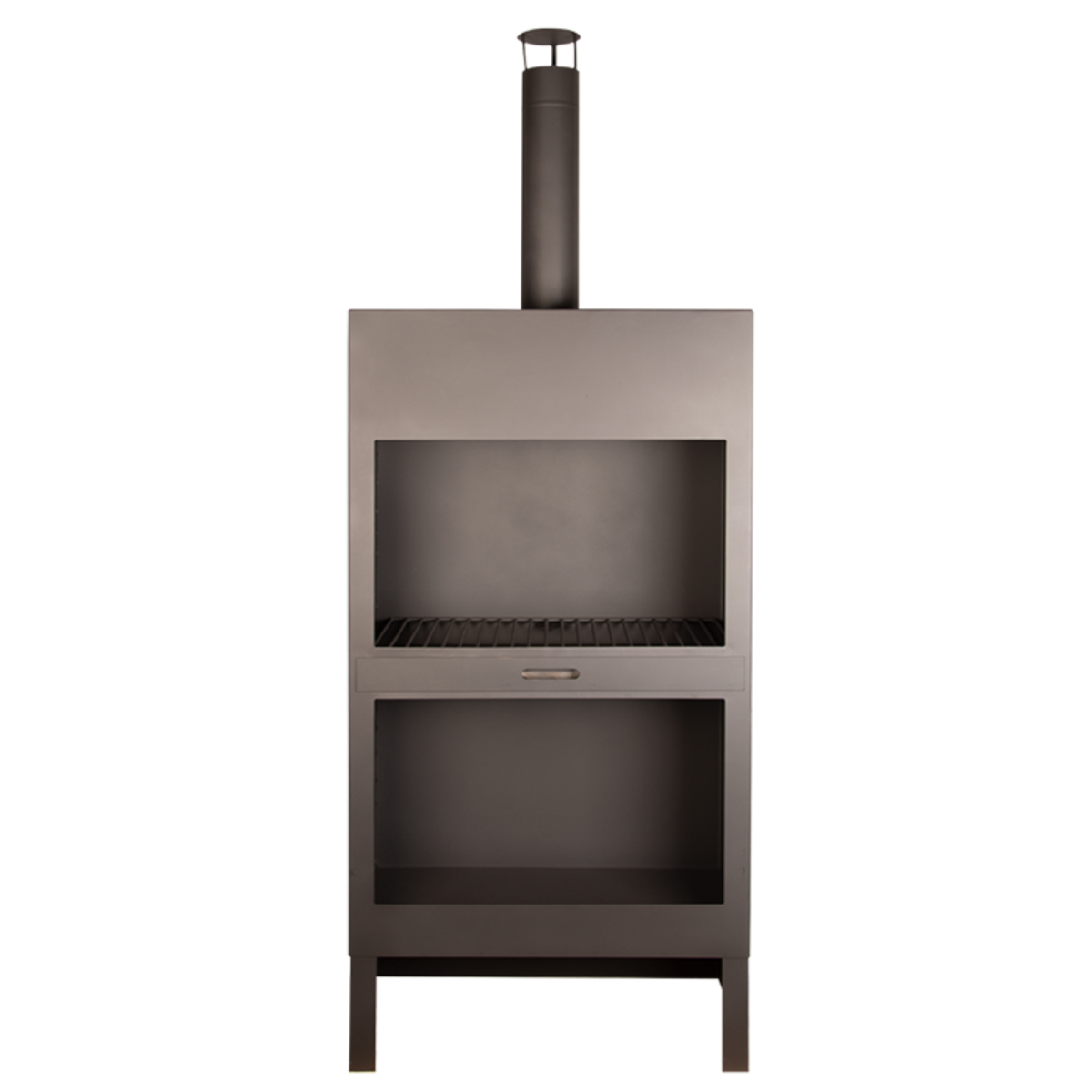 Esschert Terrace Stove + Wood Storage Black XL