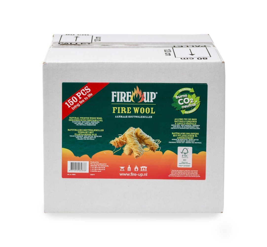 Fire Up Coiled Wood Wool Firelighters (150 pieces)