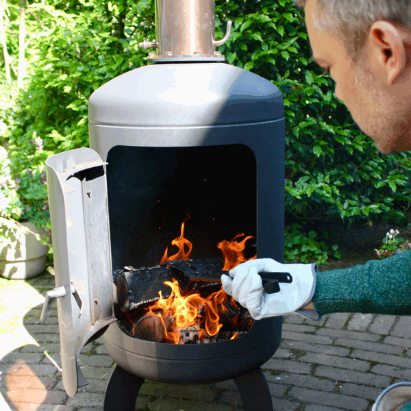 Stokem Black RVS Fireplace