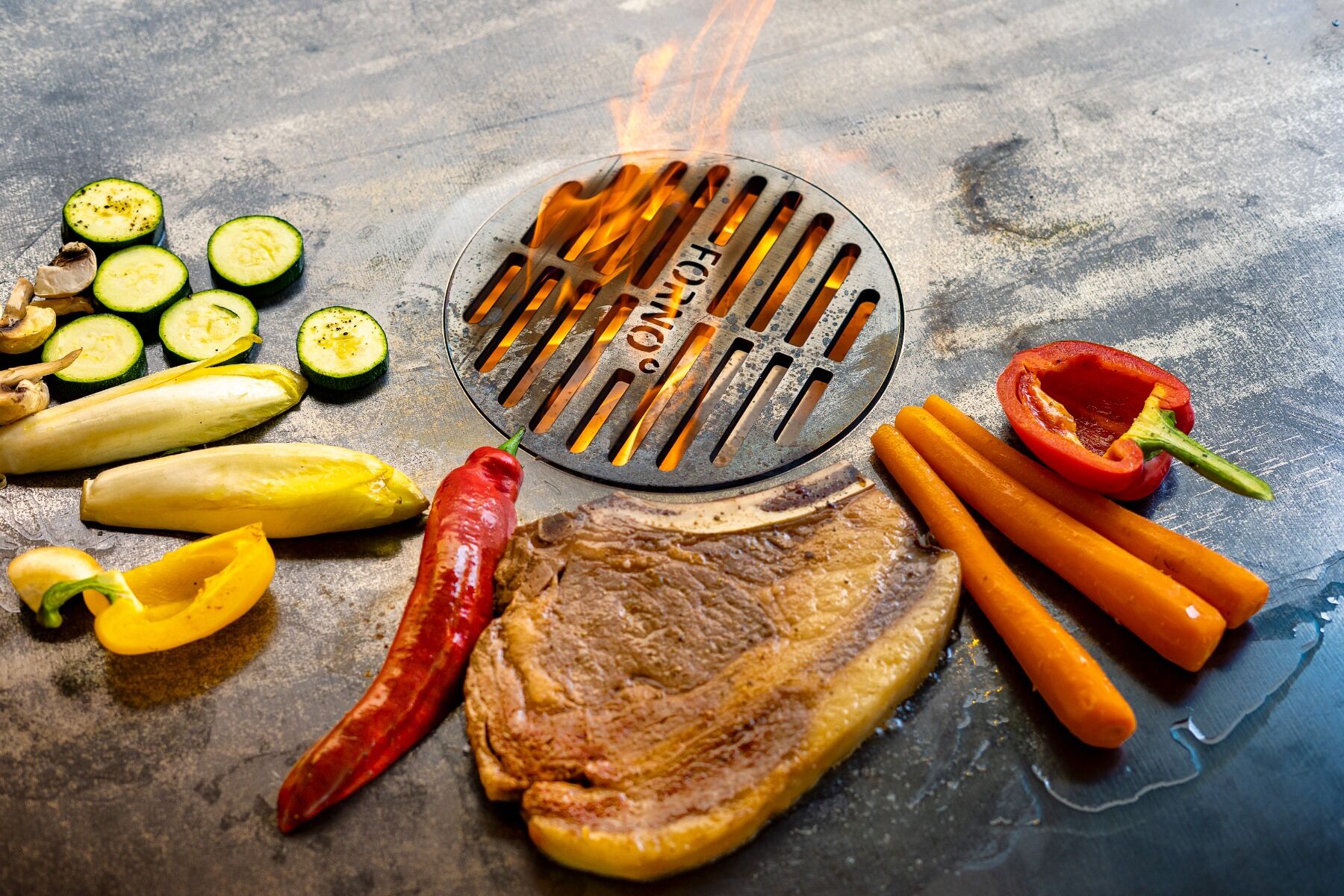 FORNO Gas Barbecue SEARE Halo Piezo Ø100 cm 