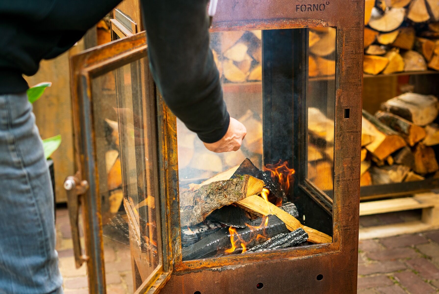 FORNO Fireplace Digna XL CortenSteel