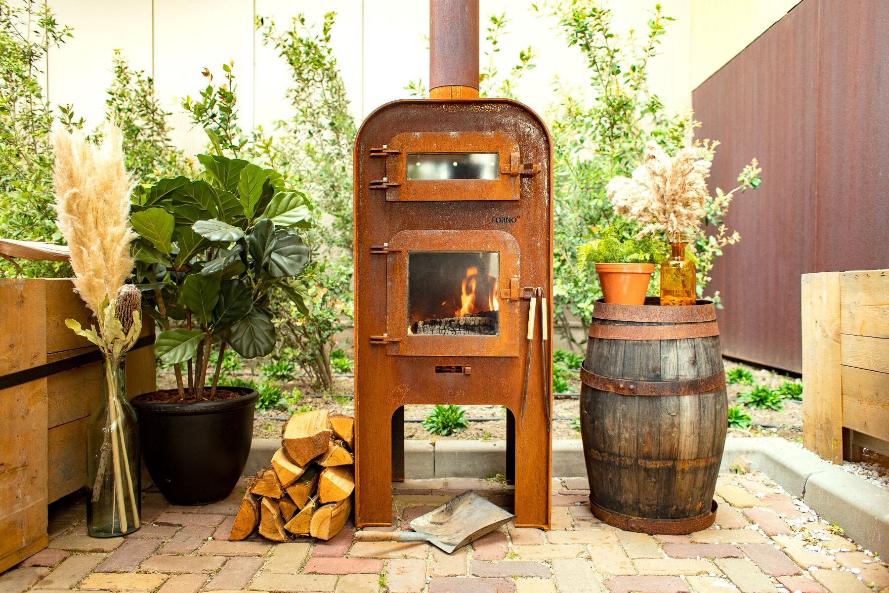 FORNO Fireplace Gap CortenSteel