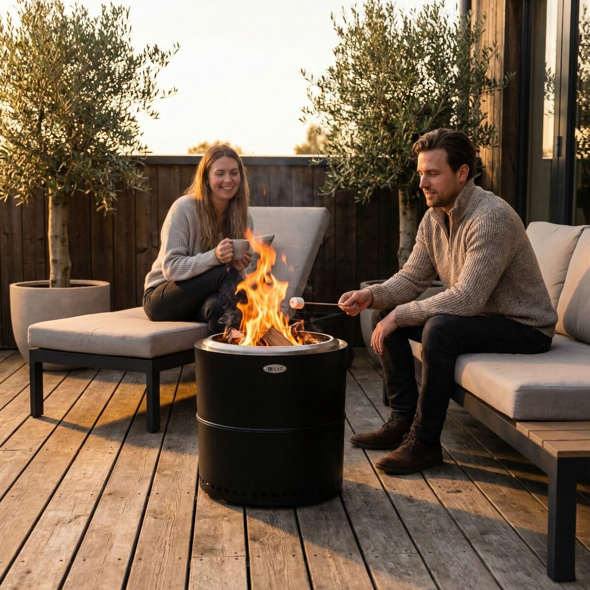 HEAT Smokeless Fire Pit Rokfri Large