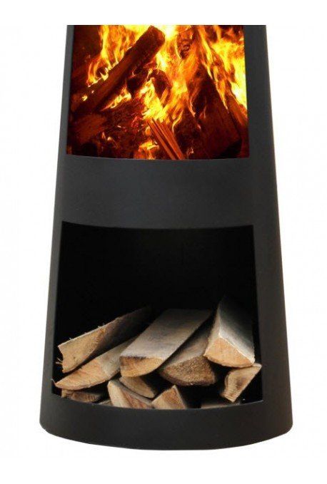 GardenMaxX Rengo Black Fireplace